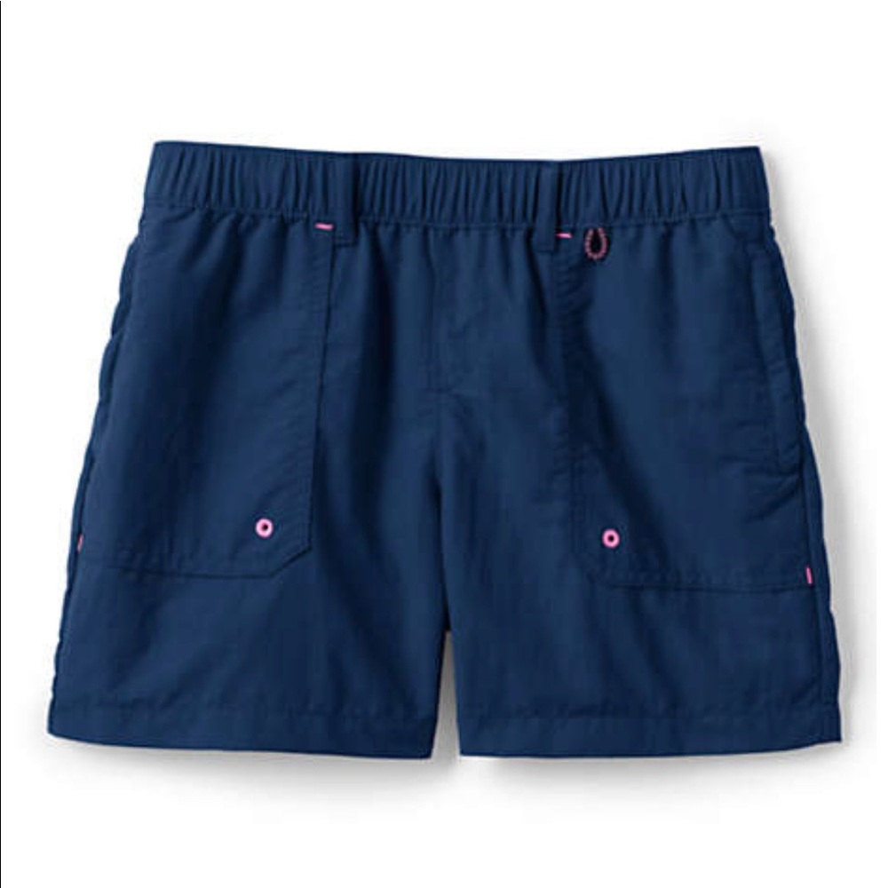 Land’s End Girls Navy Quick Dry Shorts 4T NWT